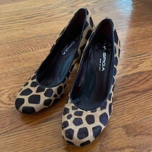 Via Spiga animal print heels